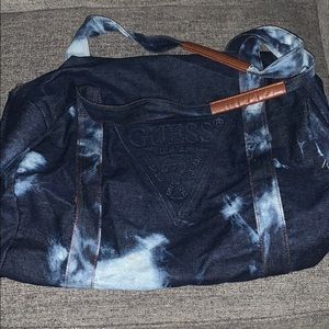 GUESS Denim tie dye Duffle Bag